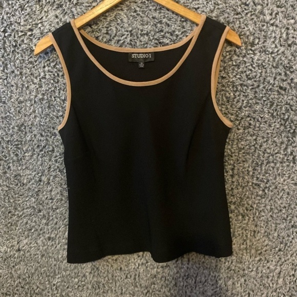 Studio 1 Beaded Blazer Womens Jacket 10 Brown Embroidered Open Front Retro Chic - Picture 11 of 11